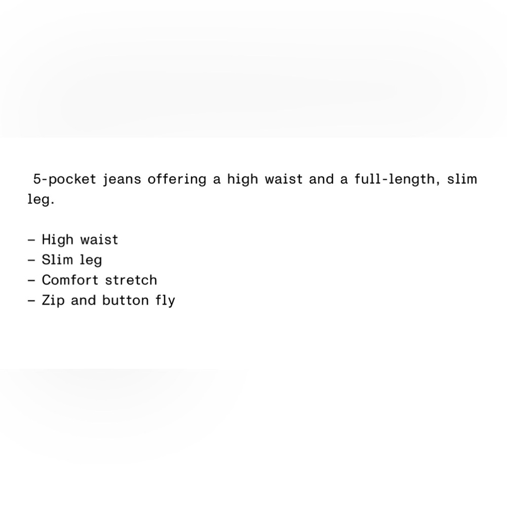 & OTHER STORIES HIGH WAISTED STRAIGHT LEG JEANS WITH CUT RAW EDGE HEM SIZE 24 - Picture 12 of 12